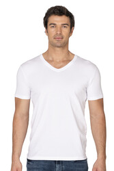 Özkan 10273 Erkek %95 Pamuklu Likralı Esnek Rahat V Yaka Kısa Kollu T-Shirt Atlet Fanila - Thumbnail