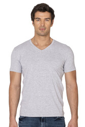 Özkan 10273 Erkek %95 Pamuklu Likralı Esnek Rahat V Yaka Kısa Kollu T-Shirt Atlet Fanila - Thumbnail