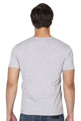 Özkan 10273 Erkek %95 Pamuklu Likralı Esnek Rahat V Yaka Kısa Kollu T-Shirt Atlet Fanila - Thumbnail