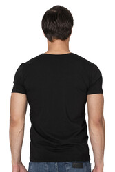 Özkan 10273 Erkek %95 Pamuklu Likralı Esnek Rahat V Yaka Kısa Kollu T-Shirt Atlet Fanila - Thumbnail