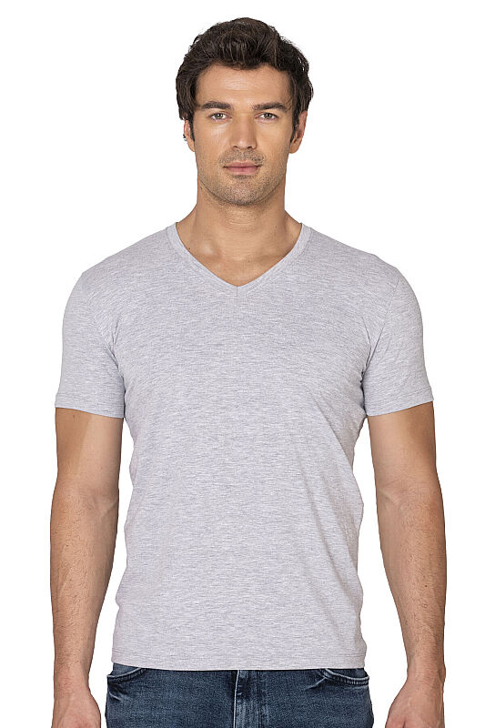 Özkan 10273 Erkek %95 Pamuklu Likralı Esnek Rahat V Yaka Kısa Kollu T-Shirt Atlet Fanila - 21