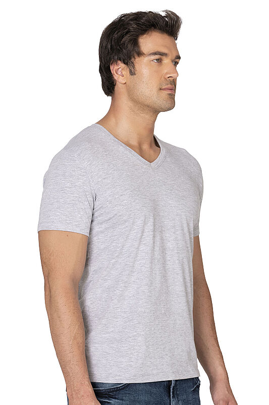 Özkan 10273 Erkek %95 Pamuklu Likralı Esnek Rahat V Yaka Kısa Kollu T-Shirt Atlet Fanila - 24