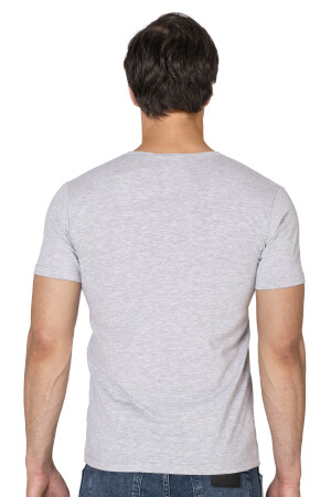 Özkan 10273 Erkek %95 Pamuklu Likralı Esnek Rahat V Yaka Kısa Kollu T-Shirt Atlet Fanila - 7