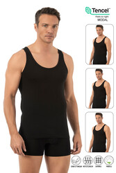 Özkan 10852 3'lü Paket Erkek Premium Esnek Kumaş Pamuklu Modal Kalın Askılı Atlet - Thumbnail