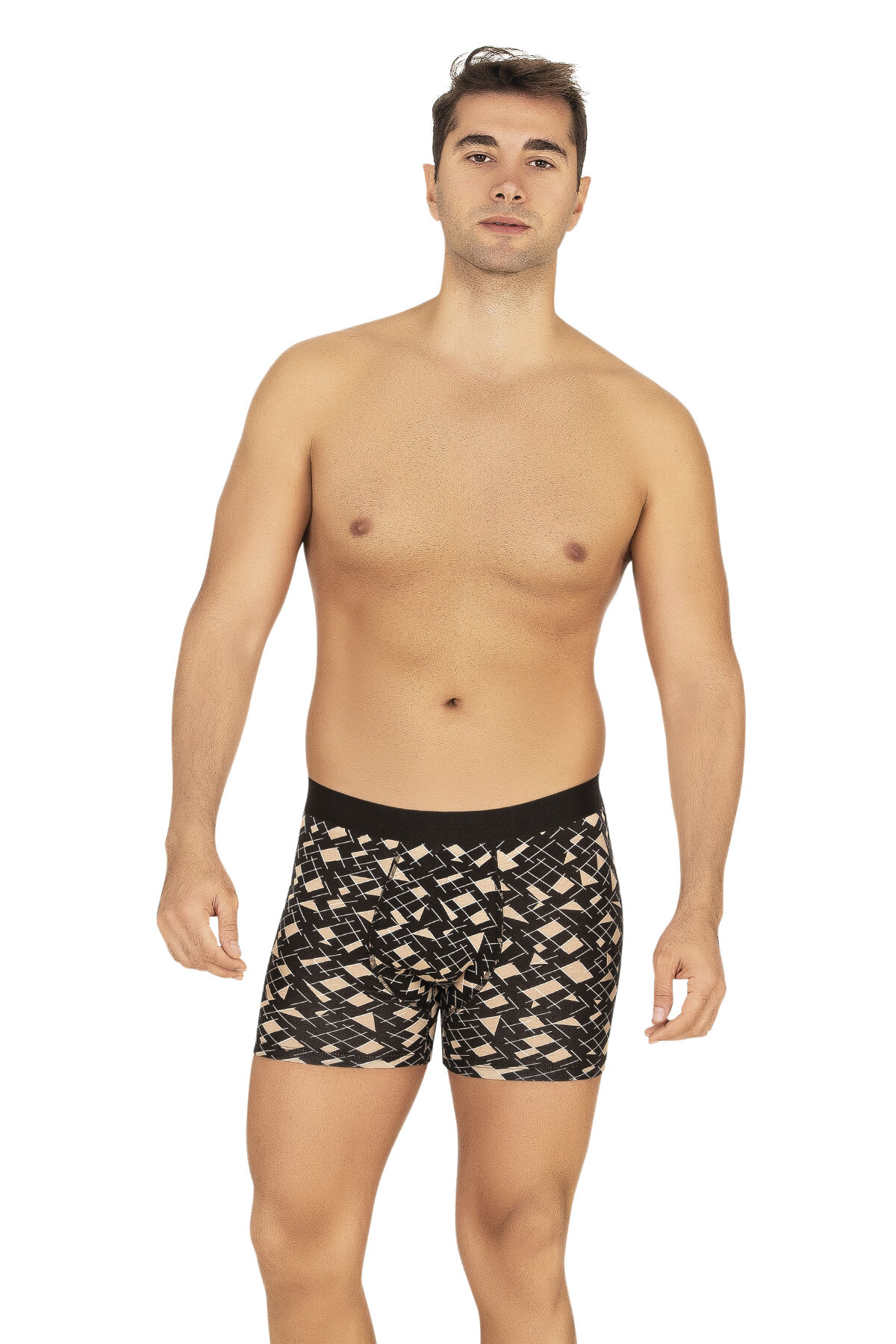 Özkan 11111 5'li Paket Erkek Pamuklu Karışık Desenli Likralı Penye Boxer