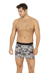 Özkan 11111 5'li Paket Erkek Pamuklu Karışık Desenli Likralı Penye Boxer - Thumbnail