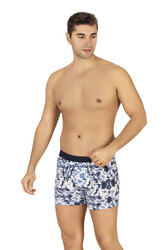 Özkan 11111 5'li Paket Erkek Pamuklu Karışık Desenli Likralı Penye Boxer - Thumbnail