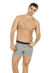 Özkan 11111 5'li Paket Erkek Pamuklu Karışık Desenli Likralı Penye Boxer - Thumbnail