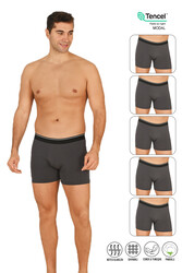 Özkan 11256 5'li Paket Erkek Premium Kumaş Modal Pamuklu Esnek Yumuşak Boxer Şort - Thumbnail