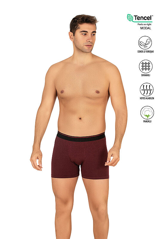 Özkan 11256 Erkek Premium Kumaş Modal Pamuklu Esnek Yumuşak Boxer Şort - 38