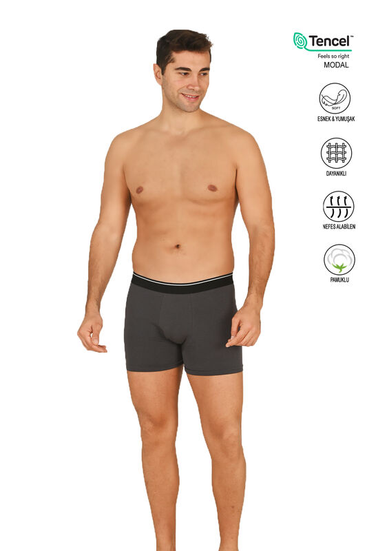 Özkan 11256 Erkek Premium Kumaş Modal Pamuklu Esnek Yumuşak Boxer Şort - 25