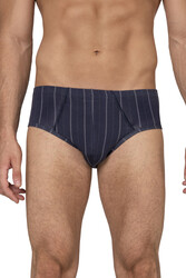 Özkan 11300 3'lü Paket Erkek %95 Pamuklu Likralı Süprem Kumaş Desenli Esnek Rahat Slip Külot - Thumbnail