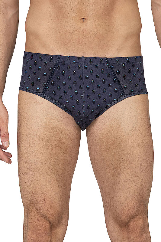 Özkan 11300 3'lü Paket Erkek %95 Pamuklu Likralı Süprem Kumaş Desenli Esnek Rahat Slip Külot - 3