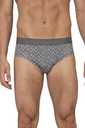 Özkan 11302 3'lü Paket Erkek %95 Pamuklu Likralı Süprem Kumaş Desenli Esnek Rahat Slip Külot - Thumbnail