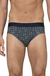 Özkan 11302 3'lü Paket Erkek %95 Pamuklu Likralı Süprem Kumaş Desenli Esnek Rahat Slip Külot - Thumbnail