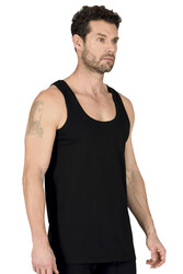 Özkan 11406 Erkek %100 Pamuklu Ribana Esnek Rahat Kalın Askılı Örme Atlet - Thumbnail