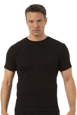 Özkan Underwear - Özkan 12420 Erkek %100 Pamuklu Süprem Yumuşak Rahat Kapalı Yaka Kısa Kollu T-shirt (1)