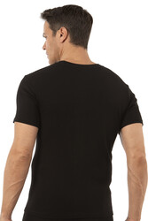 Özkan 12420 Erkek %100 Pamuklu Süprem Yumuşak Rahat Kapalı Yaka Kısa Kollu T-shirt - Thumbnail