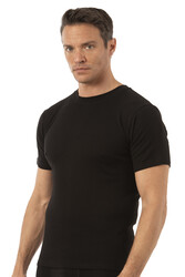 Özkan 12420 Erkek %100 Pamuklu Süprem Yumuşak Rahat Kapalı Yaka Kısa Kollu T-shirt - Thumbnail