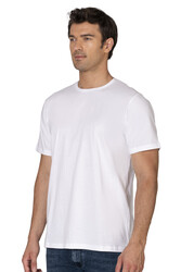 Özkan 12420 Erkek %100 Pamuklu Likrasız Penye Süprem Kumaş Kapalı Yaka Kısa Kollu T-shirt - Thumbnail