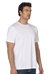 Özkan 12420 Erkek %100 Pamuklu Likrasız Penye Süprem Kumaş Kapalı Yaka Kısa Kollu T-shirt - Thumbnail