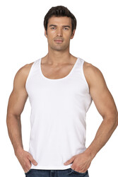 Özkan 12423 Erkek %97 Pamuklu Kaşkorse Fitilli Kalın Askılı Penye Atlet Esnek Yumuşak - Thumbnail