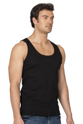 Özkan 12423 Erkek %97 Pamuklu Kaşkorse Fitilli Kalın Askılı Penye Atlet Esnek Yumuşak - Thumbnail