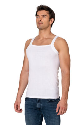 Özkan Underwear - Özkan 12458 Erkek %100 Pamuklu Kare Yaka İnce Askılı Ribana Esnek Rahat Atlet (1)