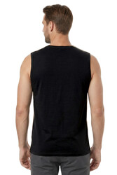 Özkan 12472 Erkek Premium Kumaş Pamuklu Modal Nefes Alabilir Rahat Bisiklet Yaka Sıfır Kol T-Shirt - Thumbnail