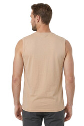 Özkan 12472 Erkek Premium Kumaş Pamuklu Modal Nefes Alabilir Rahat Bisiklet Yaka Sıfır Kol T-Shirt - Thumbnail