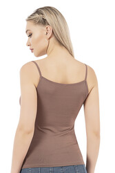 Özkan 2041 Kadın Premium Kumaş Viskon Yakası Saten Detaylı Esnek Yumuşak İnce Askılı Atlet - Thumbnail