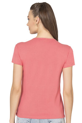 Özkan Underwear - Özkan 21191 Kadın %100 Pamuklu Esnek Rahat Güpürlü V Yaka Kısa Kollu Bluz (1)