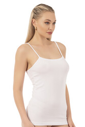 Özkan 23319 5'li Paket Kadın %95 Pamuklu Likralı Süprem Esnek Rahat İnce Askılı Atlet - Thumbnail