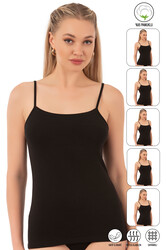 Özkan 23319 5'li Paket Kadın %95 Pamuklu Likralı Süprem Esnek Rahat İnce Askılı Atlet - Thumbnail