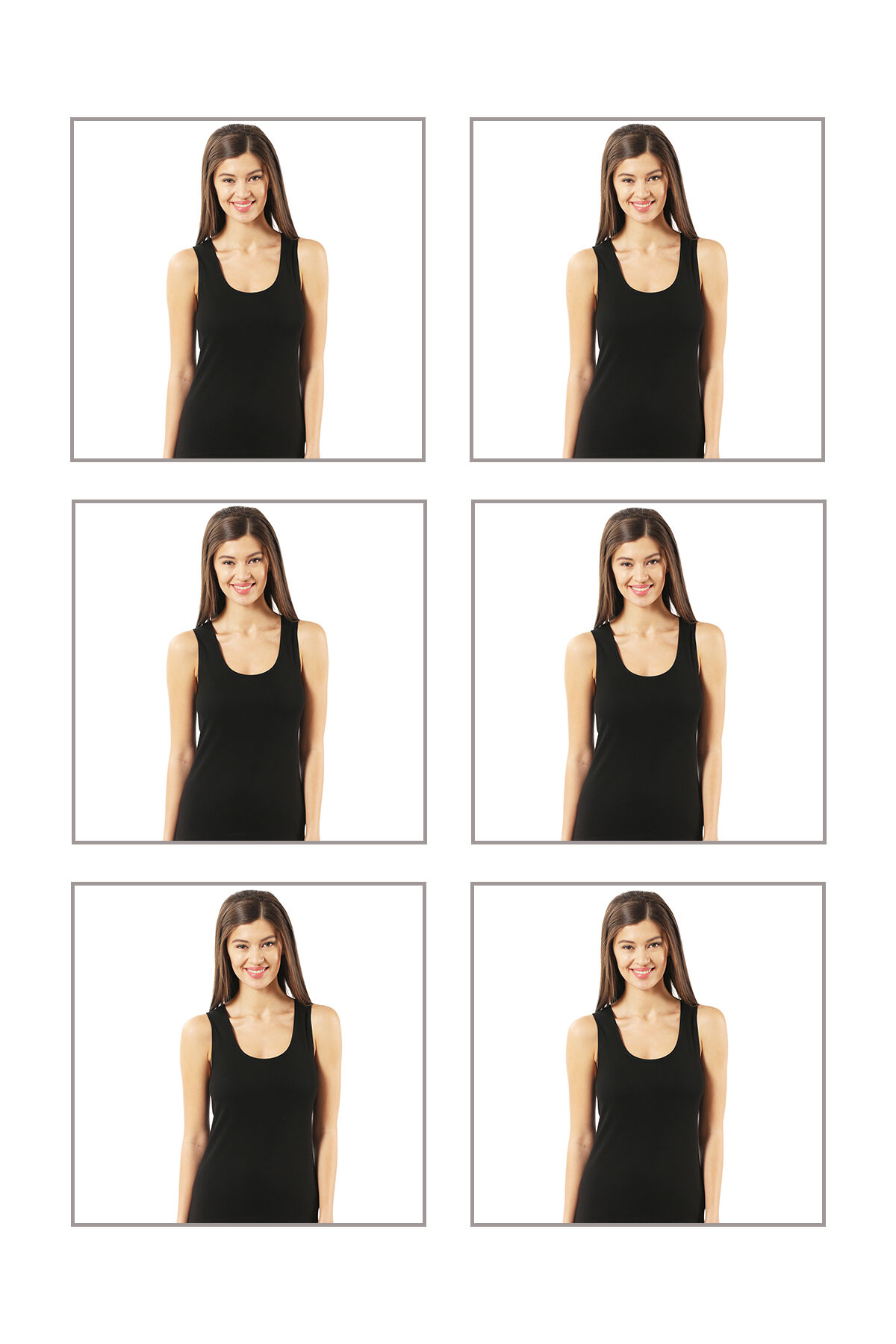 Özkan 23320 6'lı Paket Kadın Pamuklu Likralı Süprem Esnek Rahat Kalın Askılı Atlet