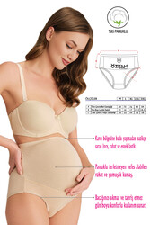 Özkan 23582 5'li Paket Kadın Pamuklu Likralı Süprem Hamile Lohusa Yüksek Bel Bato Külot - Thumbnail