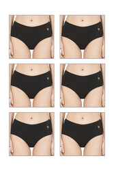 Özkan 23922 6'lı Paket Kadın Pamuklu Modal Esnek Yumuşak Yüksek Bel Bato Külot - Thumbnail
