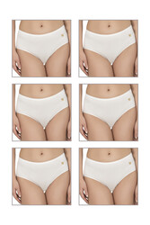Özkan 23922 6'lı Paket Kadın Pamuklu Modal Esnek Yumuşak Yüksek Bel Bato Külot - Thumbnail