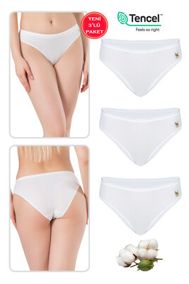Özkan Underwear - Özkan 23924 3'lü Paket Kadın Pamuklu Modal Esnek Yumuşak Slip Külot
