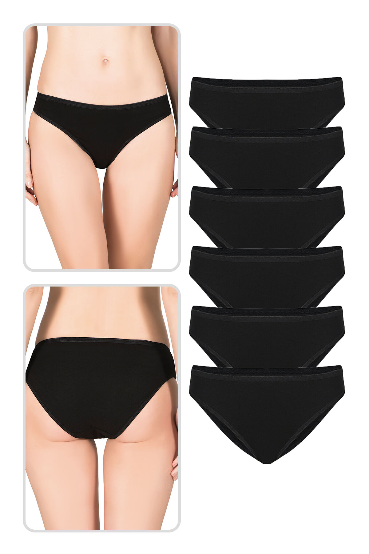 Özkan 23926 6'lı Paket Kadın Viskon Esnek Rahat Slip Külot