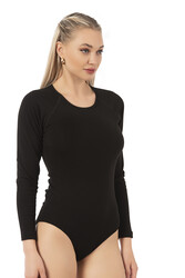 Özkan 24200 Kadın Termal Uzun Kollu Yuvarlak Yaka Kancalı Çıtçıtlı Body - Thumbnail