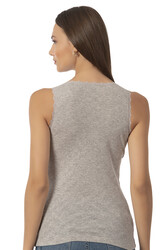 Özkan 24202 Kadın Pamuklu Transferli Ribana Jakarlı Esnek Rahat Kalın Askılı Düğmeli Atlet - Thumbnail