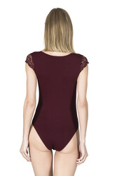 Özkan 24204 Kadın Pamuklu Likralı Dantelli Süprem Kancalı Çıtçıtlı Body - Thumbnail