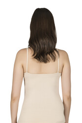 Özkan 24264 Kadın Pamuklu Modal Esnek Rahat Havuz Yaka Biyeli İp Askılı Atlet - Thumbnail