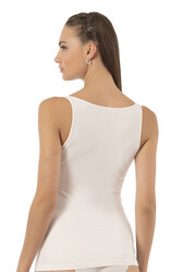 Özkan 25591 Kadın Pamuklu Modal Ön Kısmı Dantel Detaylı Kalın Askılı Atlet - Thumbnail