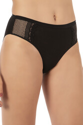 Özkan 25592 3'lü Paket Kadın Pamuklu Modal Esnek Rahat Dantelli Bato Külot - Thumbnail