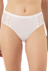 Özkan 25592 3'lü Paket Kadın Pamuklu Modal Esnek Rahat Dantelli Bato Külot - Thumbnail