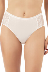 Özkan 25592 3'lü Paket Kadın Pamuklu Modal Esnek Rahat Dantelli Bato Külot - Thumbnail