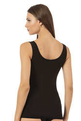 Özkan 25610 Kadın Pamuklu Likralı Dantelli Kalın Askılı Süprem Atlet - Thumbnail