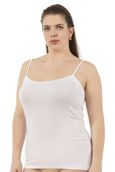 Özkan 25923 Kadın Viskon Saten Biyeli Esnek Yumuşak Rahat Büyük Beden Atlet - Thumbnail